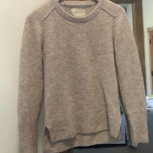 Brochu Walker cashmere blend cozy beige crew neck.